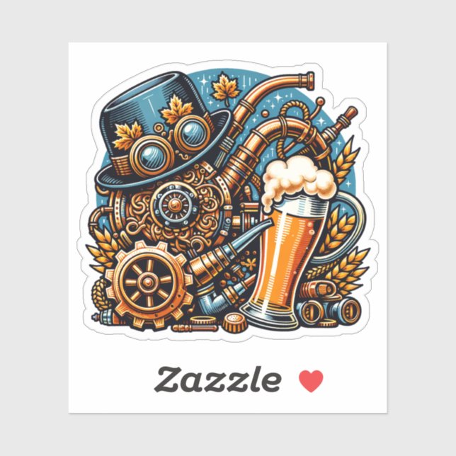Sticker Steampunk Oktoberfest (Feuille)