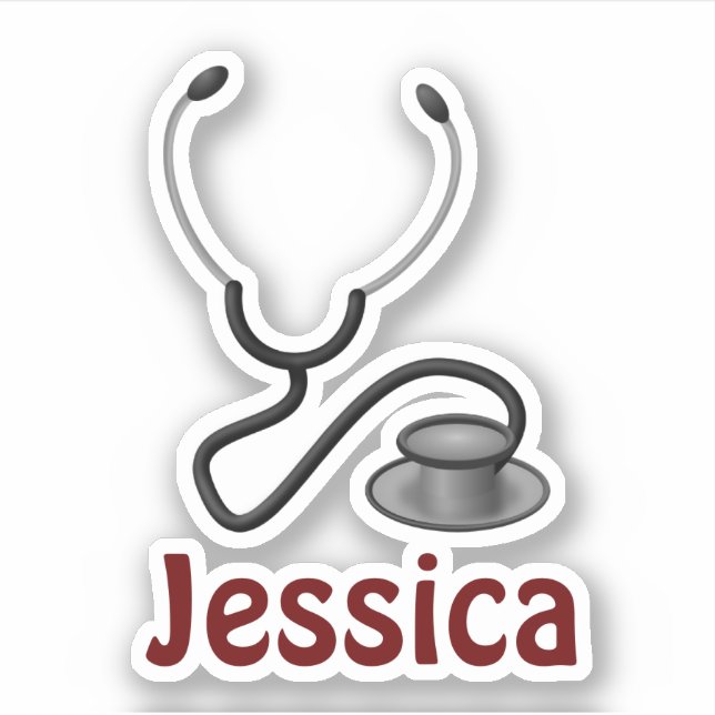 Sticker Stethoscope modèle, personnalisable (Devant)