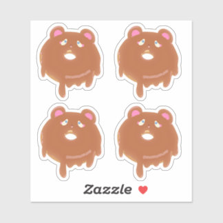 Sticker Stick personnalisé mignon Ours en peluche Pink Don