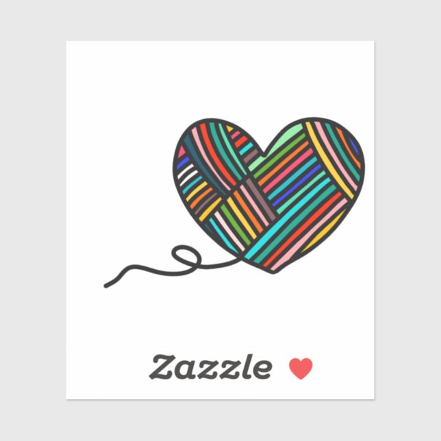 Sticker Stick Vinyl Coupe Coeur Fil (Feuille)