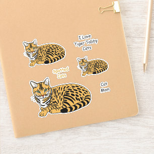 Sticker Sticket de chats Tabby Tiger orange