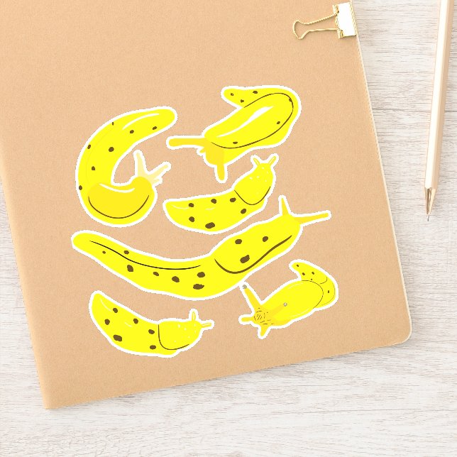 Sticker Sticket Slugs Bright Yellow Banana (Carnet)