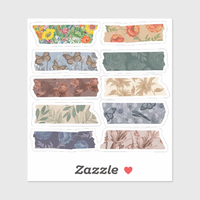 Sticker Sticleur à bande Washi Fleur | L'artisanat floral (Feuille)