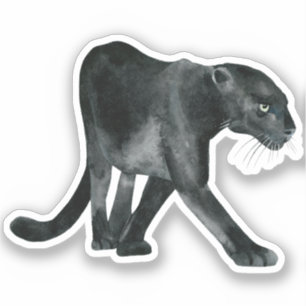 Sticker Sticleur d'aquarelle de la Panthère noire