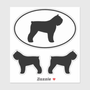 Sticker Sticleur de silhouettes de chien de Bouvier des Fl