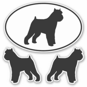 Sticker Sticleur en vinyle de silhouettes de chien de Brux