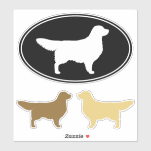 Sticker Sticleur en vinyle pour chien d'essai d'or Silhoue