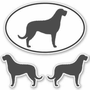 Sticker Sticleur en vinyle pour chien Wolfhound irlandais