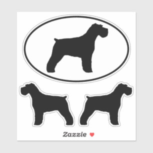 Sticker Sticleur en vinyle Schnauzer Chien Silhouettes