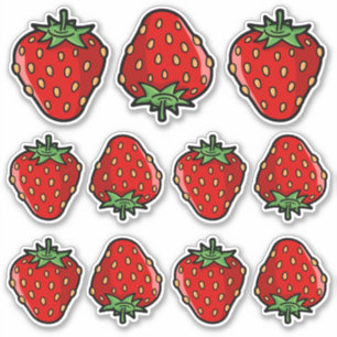 Sticker Sticleur Icône fraise