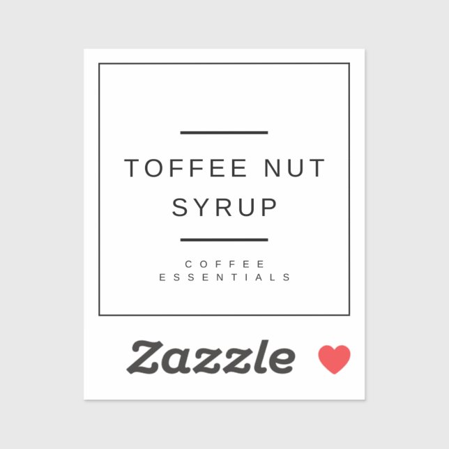 Sticker Sticule de sirop de café-noix (Feuille)