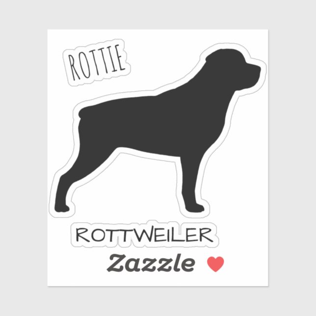 Sticker Sticule de vinyle de profil de silhouette de chien (Feuille)