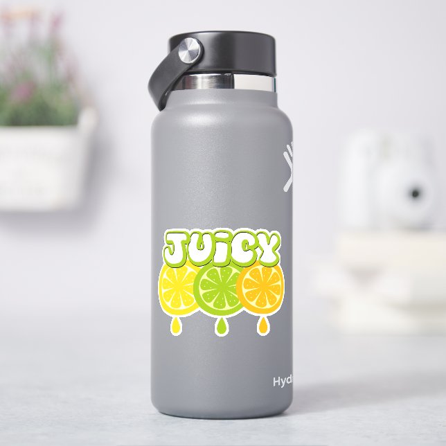 Sticker Sticule en vinyle de citron vert orange (HydroFlask)