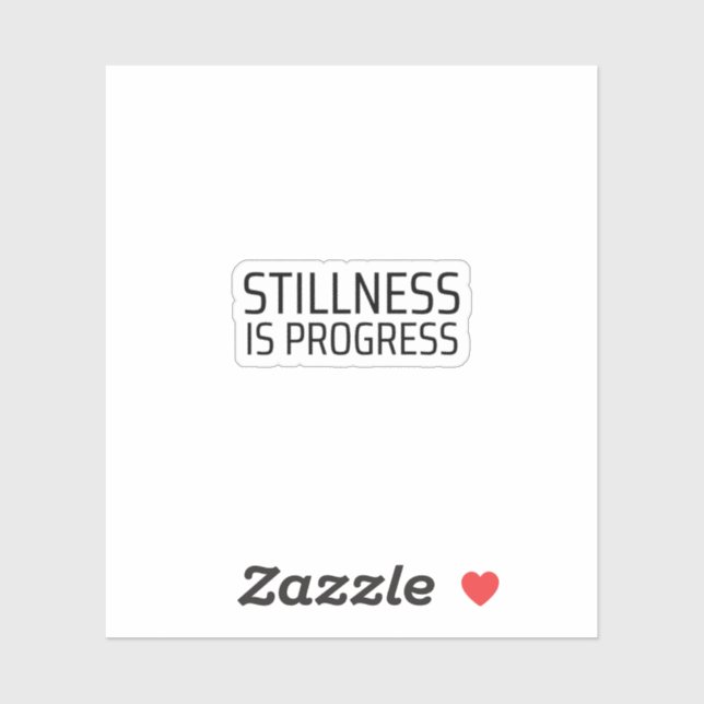 Sticker Stillness Is Progress Minimalist Typewriter Vinyl  (Feuille)