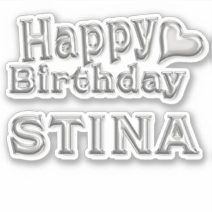 Sticker Stina Happy Birthday