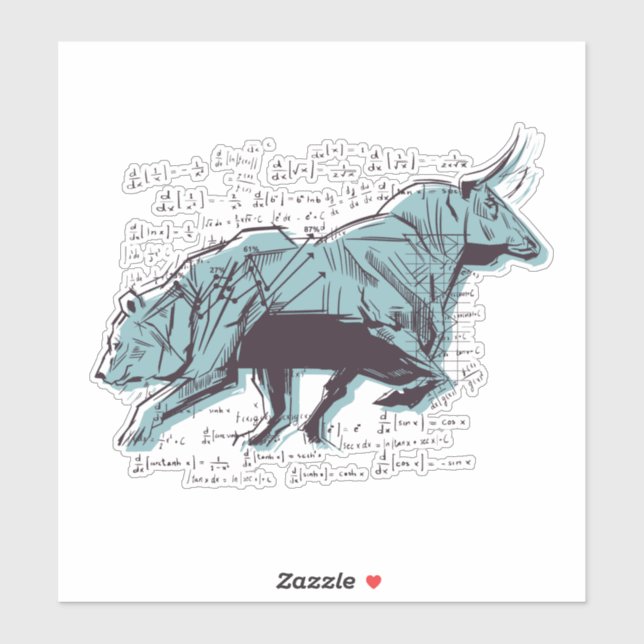 Sticker Stock Market Analysis Finance (Feuille)