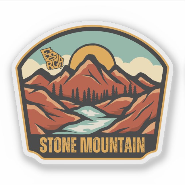 Sticker Stone Mountain, Géorgie (Devant)