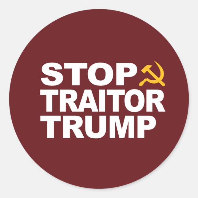 Sticker "Stop Traitor Trump" (Devant)