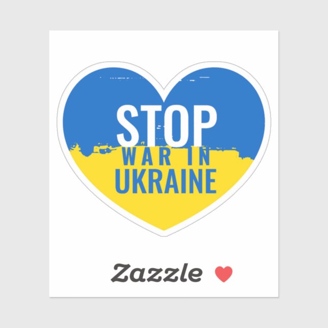 Sticker Stop War in Ukraine (Feuille)