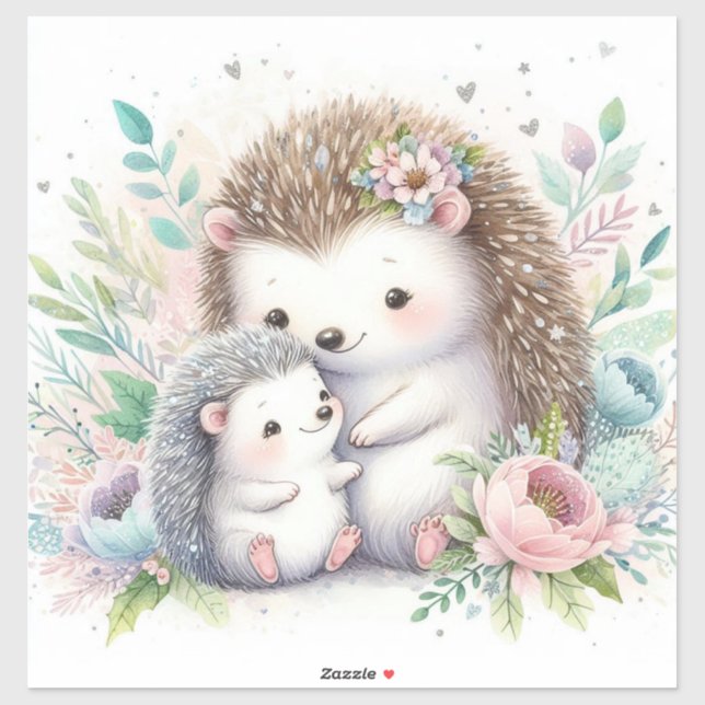 Sticker Storybook Woodland Babies Hedgehog Love (Feuille)