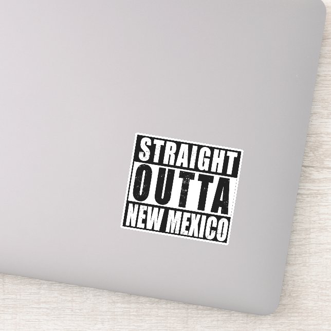 Sticker Stright Outta Nouveau-Mexique Mot Art Vinyl Décal (Détail)