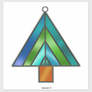 Sticker Style de verre tendu de l'arbre de Noël