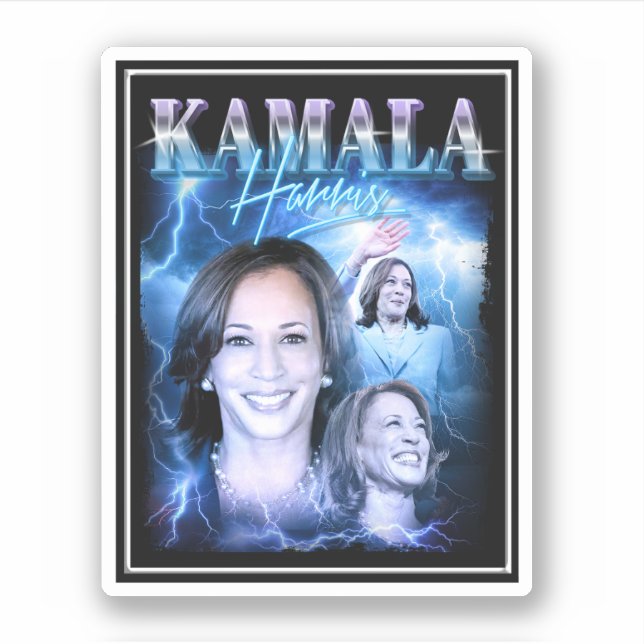 Sticker Style Kamala Harris Retro 90s (Devant)