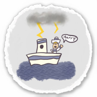 Sticker style livre de la bande dessinée Sailor St