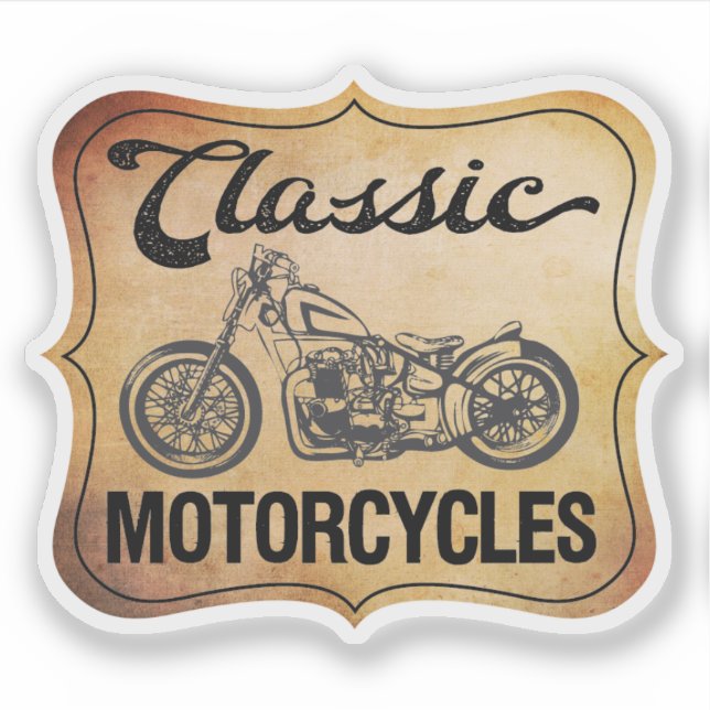 Sticker Style Vintage moto classique (Devant)