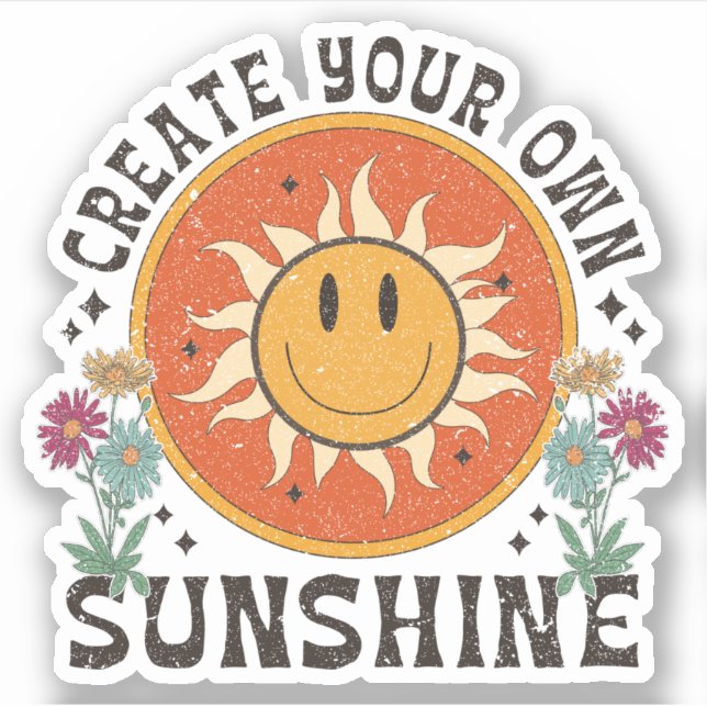 Sticker Sublimation de Boho rétro (Devant)