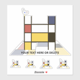 Sticker Sublime néoplasticisme Art Monogramme. Lettre H