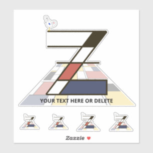 Sticker Sublime néoplasticisme Art Monogramme. Lettre Z
