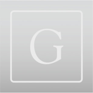 Sticker Subtil Gray Gradient Nom de famille Monogramme