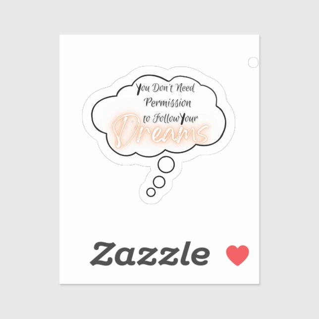 Sticker Suivez vos rêves (Feuille)