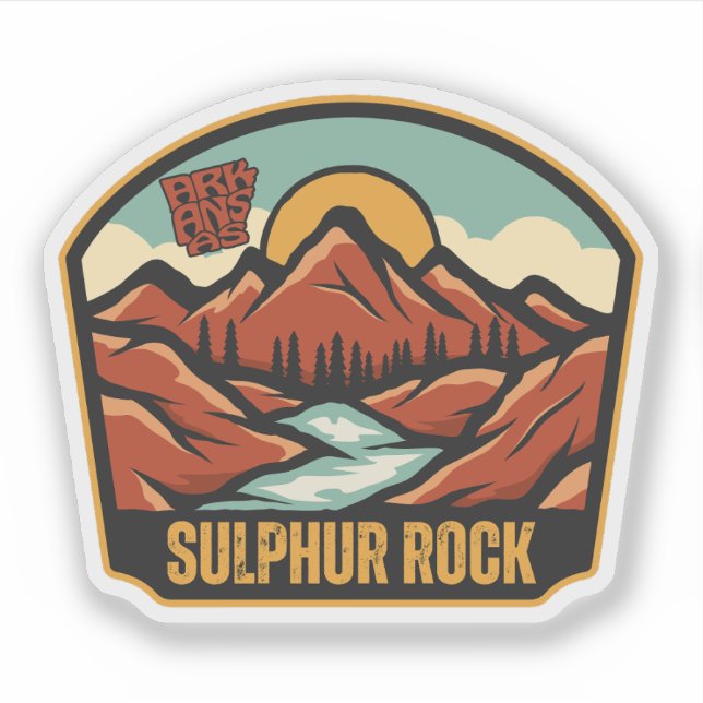 Sticker Sulphur Rock, Arkansas  (Devant)