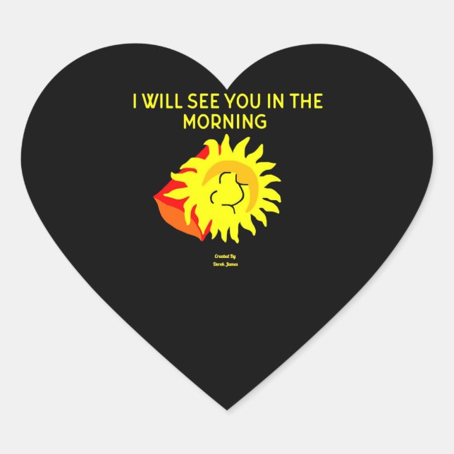 Sticker Sun Heart de bonne nuit (Devant)