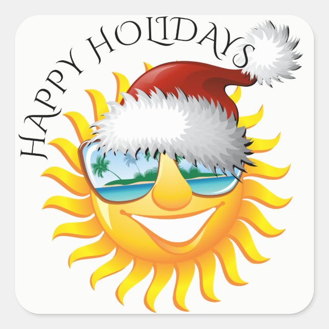 Sticker Sun Holiday Fun #holidayZ (Devant)