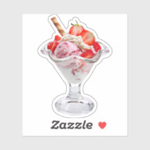Sticker Sundae aux fraises