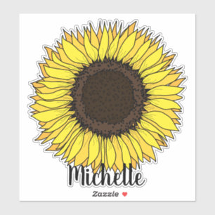 Sticker Sunflower ajoutez votre nom