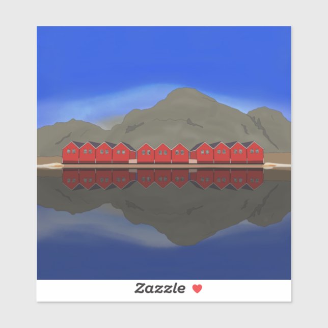 Sticker Sunndalsøra Norvège (Feuille)