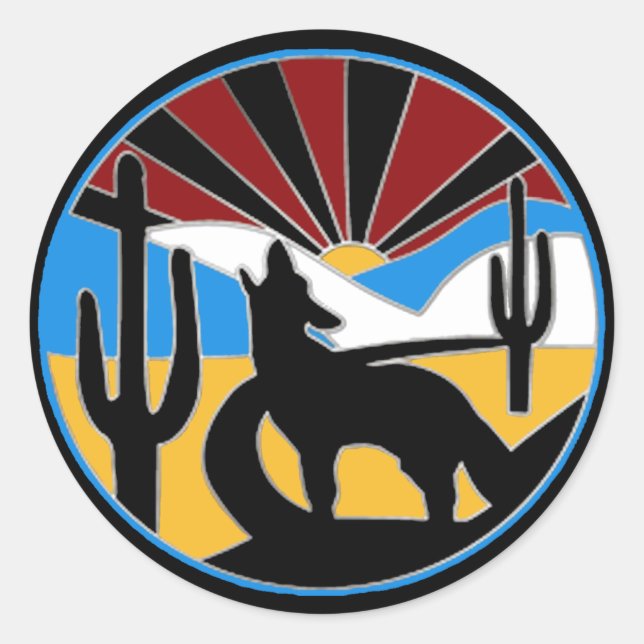 Sticker Sunset du désert (Devant)