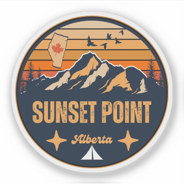 Sticker Sunset Point, Alberta (Devant)