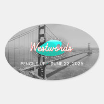 Sticker Sunset Westwords (feuille de 4)
