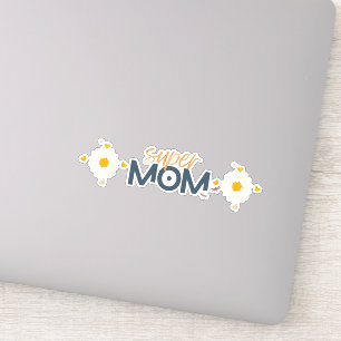 Sticker Super MOM Fleur