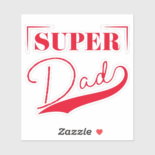Sticker Super papa (Feuille)