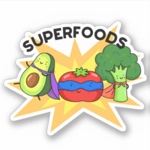 Sticker Superfoods Funny Vegetable Pun