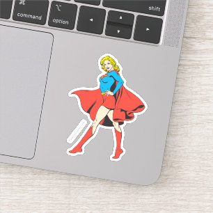 Sticker Supergirl frappe un poteau