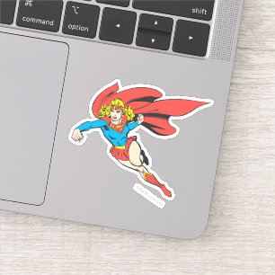 Sticker Supergirl Leaps and Punches