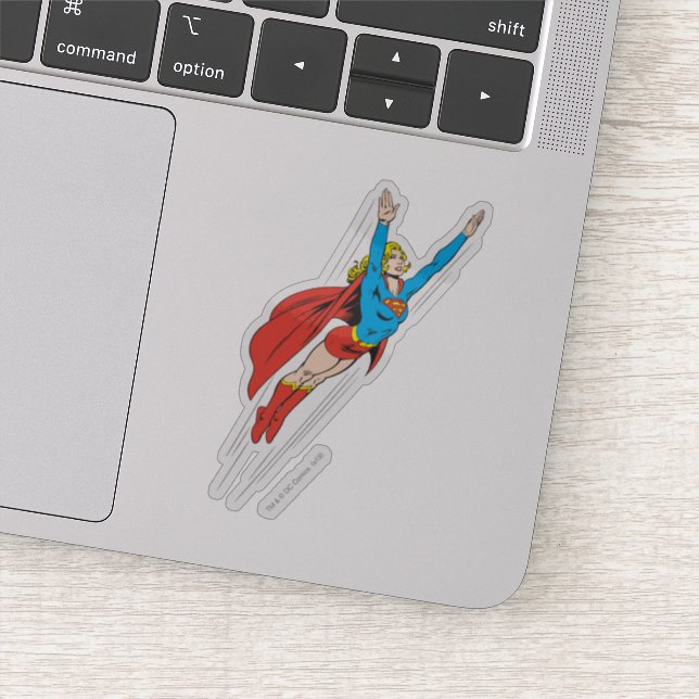 Sticker Supergirl s'enfonce haut (Détail)