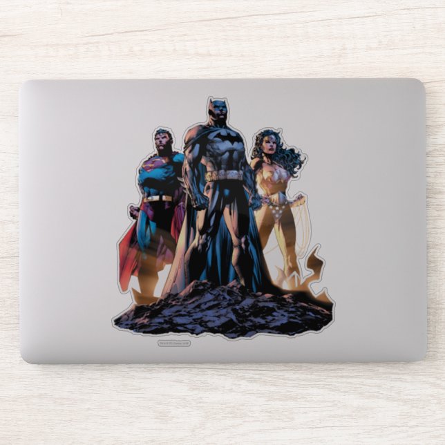 Sticker Superman, Batman et Wonder Woman Trinity (Ordinateur)